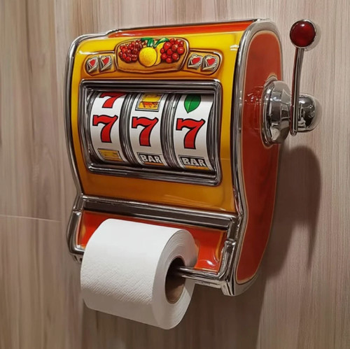 Slot machine toilet - machine, roll