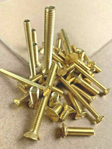 Machine screws solid - solid, brass