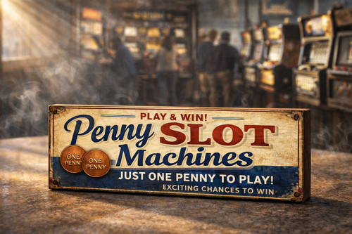 Penny slot machine sign - machine,