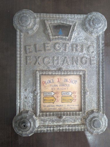 Antique slot machine fascia - antique,